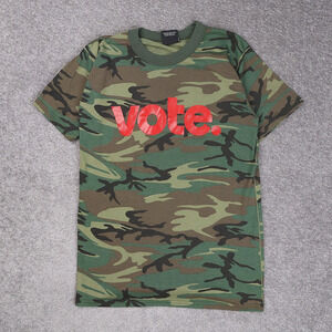 Toby Mac Camouflage Vote Spellout Medium Multicolor Short Sleeve T-Shirt